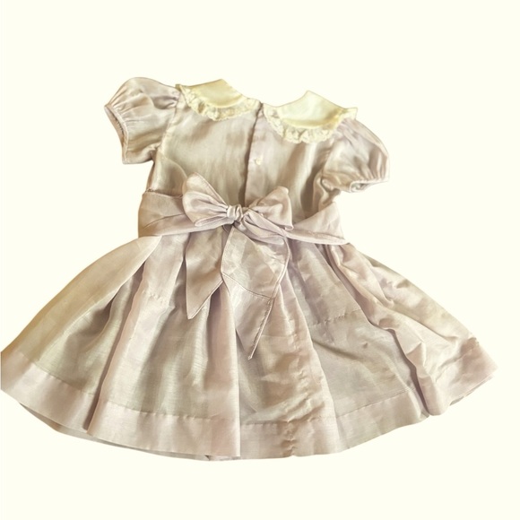 VTG 60’s Nanette Dress 2T Inspired Shirley Temple Lavender Embroidered Snowman - Picture 2 of 7